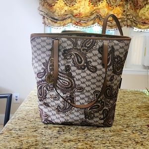 Michael Kors Emry Heritage Paisley handbag Tote and Wristlet